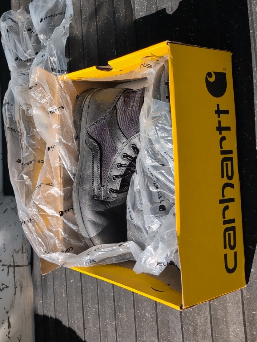 Carhartt Black Work Sneakers with Dark Gray Panels